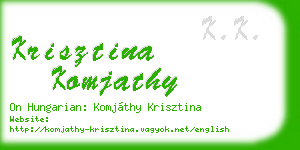 krisztina komjathy business card